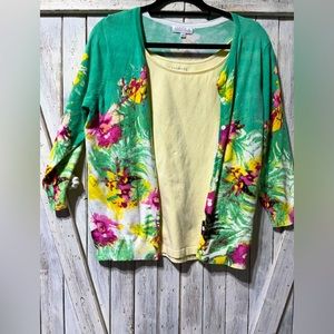 2  Piece Joseph A Cardigan with a Talbots tank!! So cute!!Lightweight set 🌹